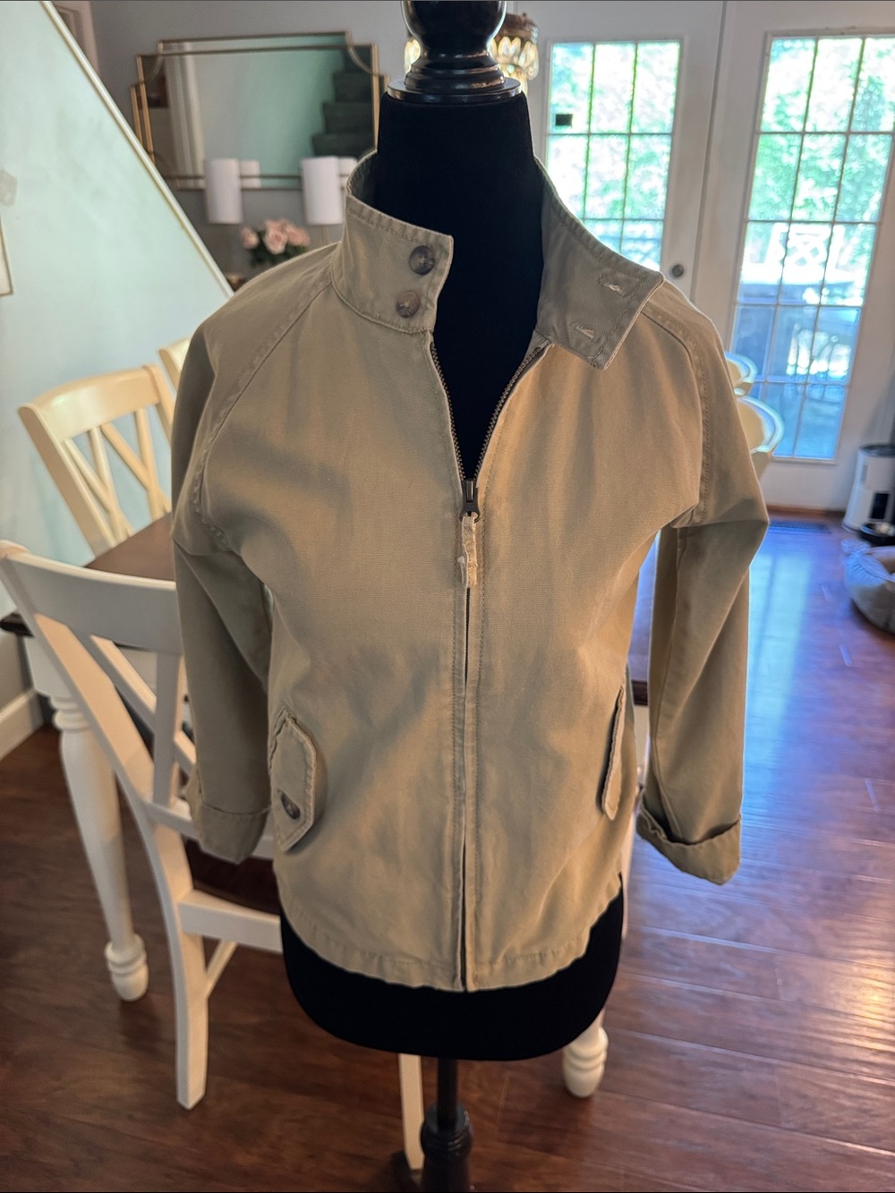 The Children's Place Khaki Zip-Up Jean Jacket